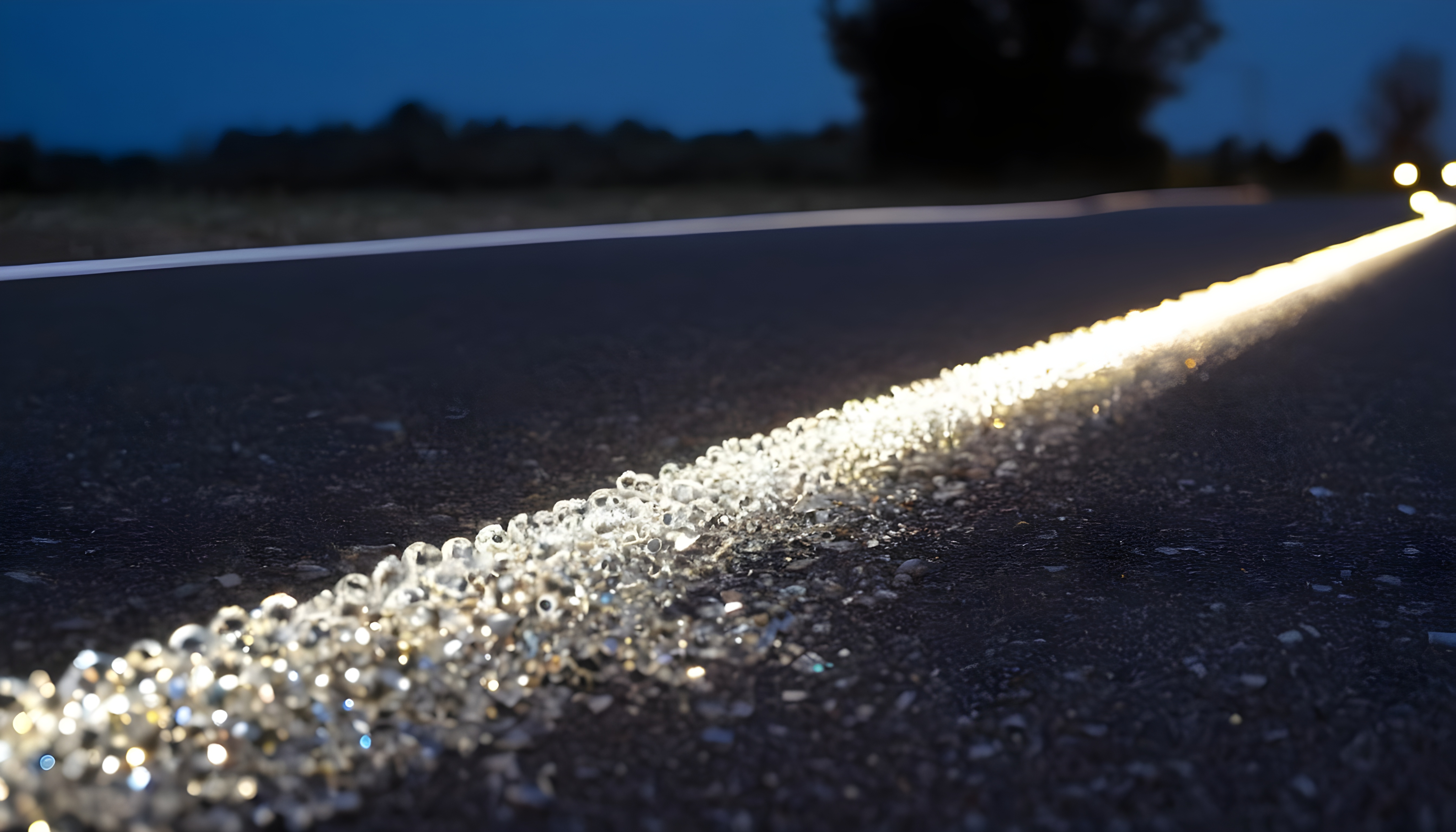 Yolda parlayan cam boncuklar